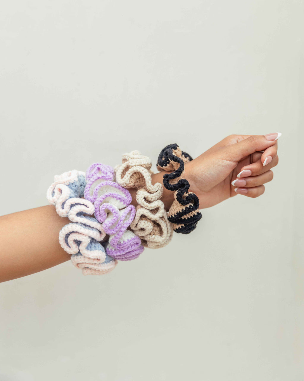 Cotton Crochet Scrunchie Set