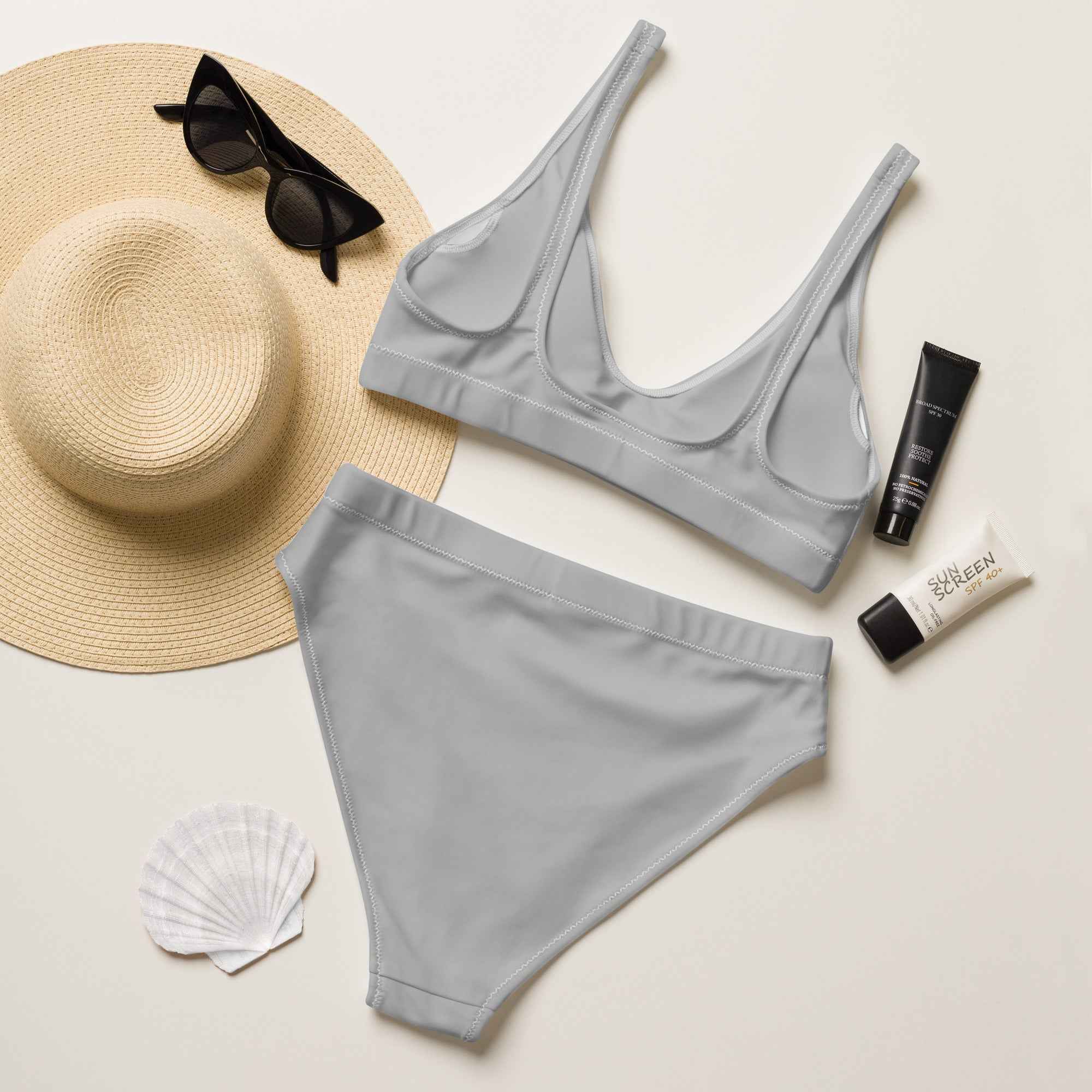 Recycled high-waisted bikini