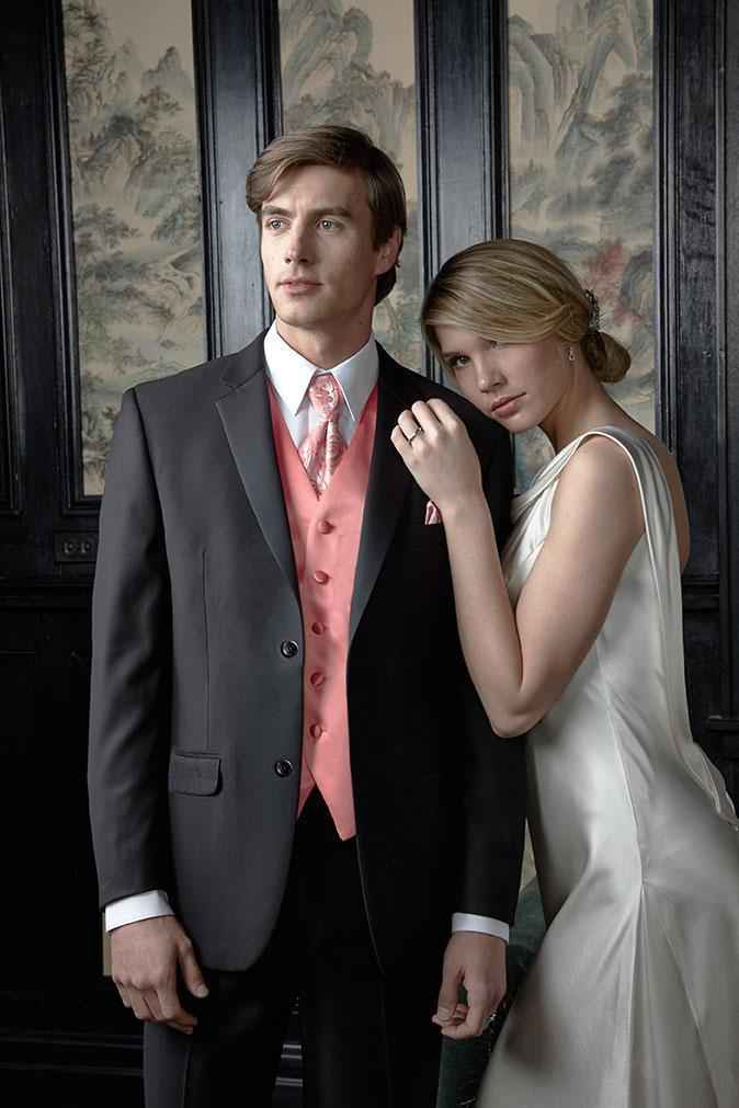 "Aspen" Black Suit Jacket Notch (Separates)