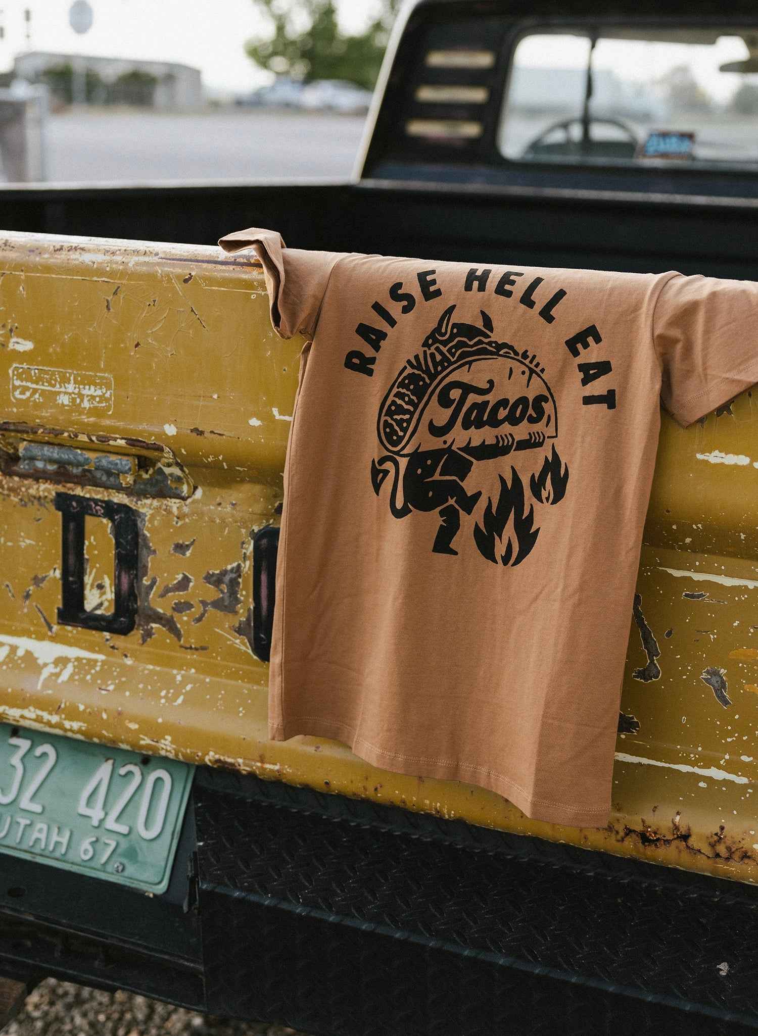 Raise Hell Eat Tacos Tee