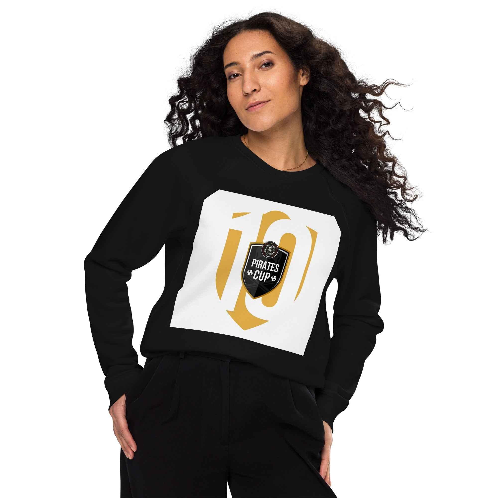 Unisex organic raglan sweatshirt