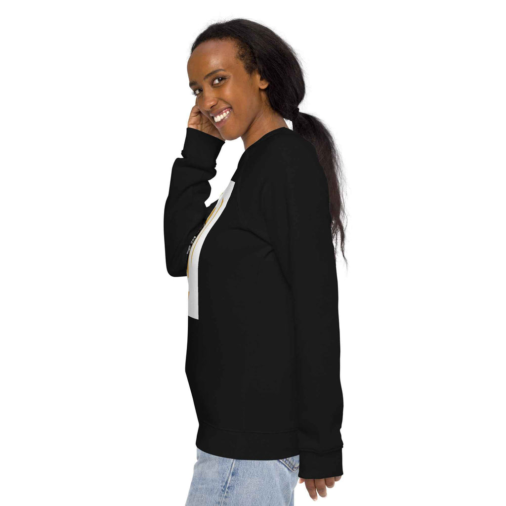 Unisex organic raglan sweatshirt