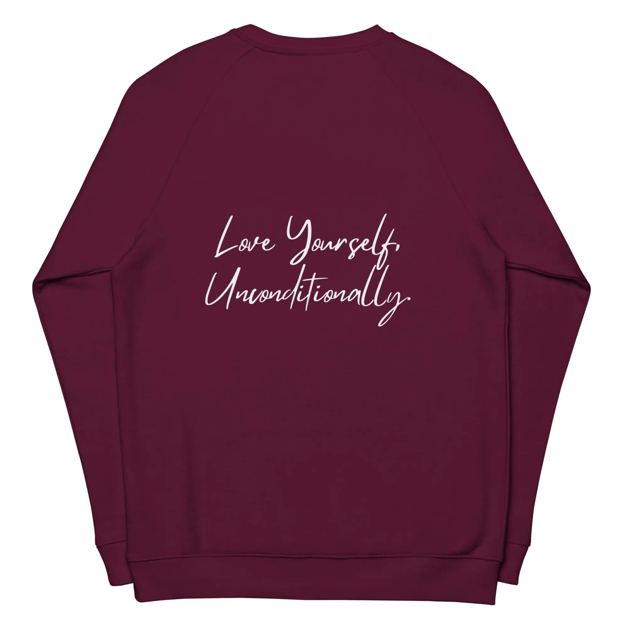 Organic sweatshirt SELF LOVE Unisex organic raglan sweatshirt DC-Maiden-Art