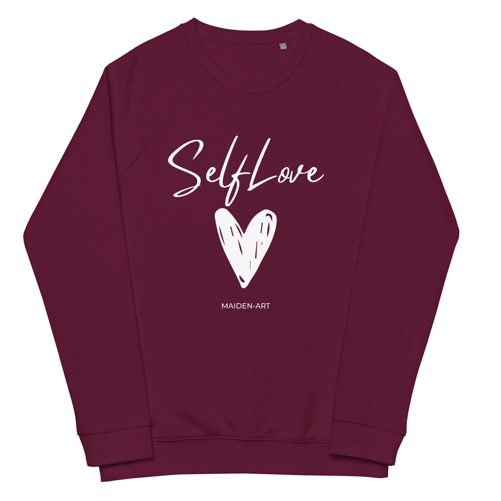 Organic sweatshirt SELF LOVE Unisex organic raglan sweatshirt DC-Maiden-Art