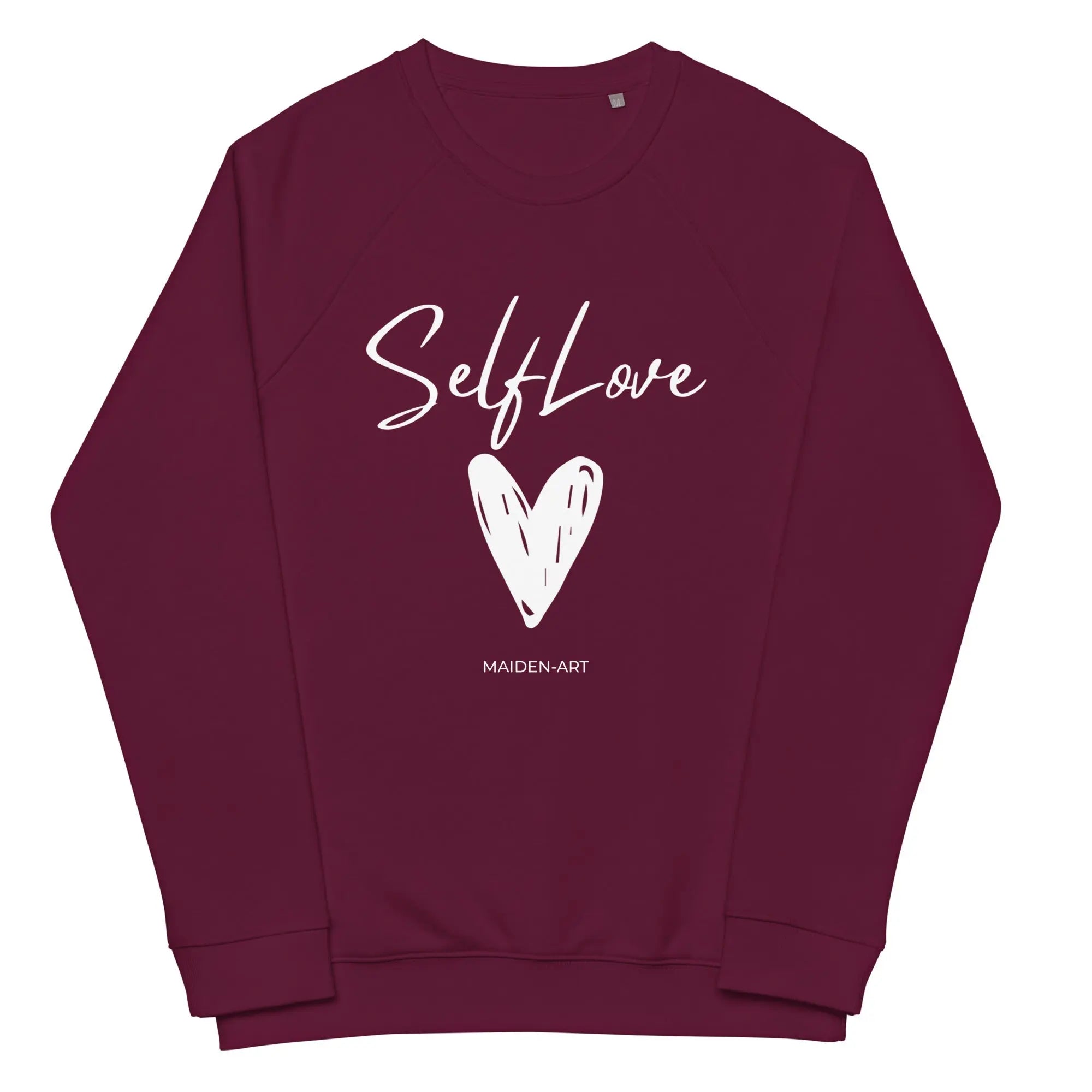 Organic sweatshirt SELF LOVE Unisex organic raglan sweatshirt DC-Maiden-Art